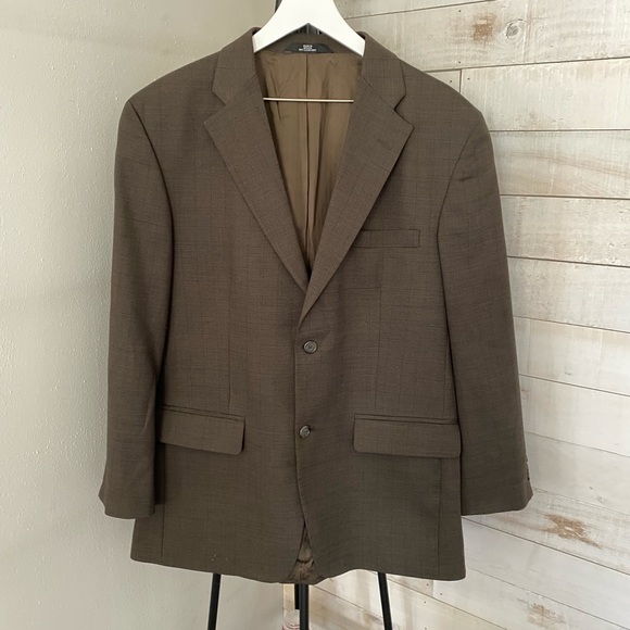 Haggar Black Label Men's Wool Blend Button Front Blazer Size 42 R - Picture 1 of 11